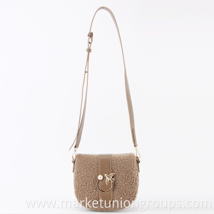 The New Winter Sherpa Shoulder Crossbody Bag For Ladies